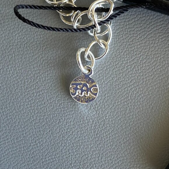 FAC Daring Edge Coker Necklace Gun Metal Silver Tone NWT - Picture 4 of 7